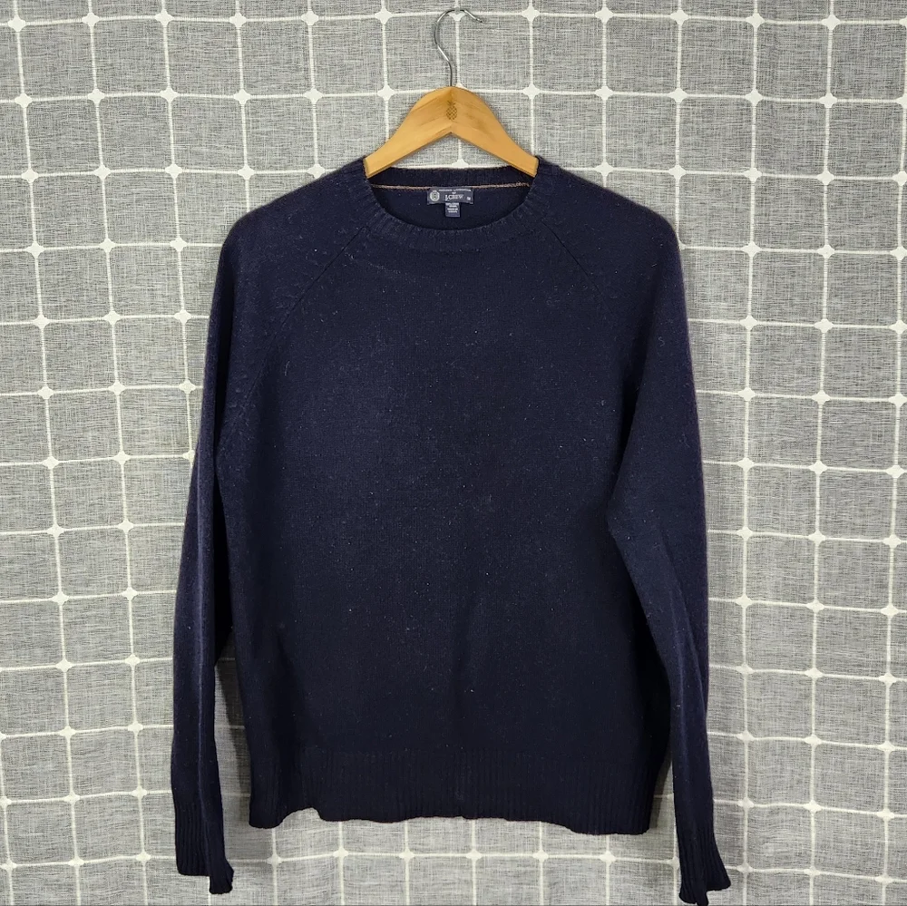 J. Crew Wool Navy Crewneck Sweater
